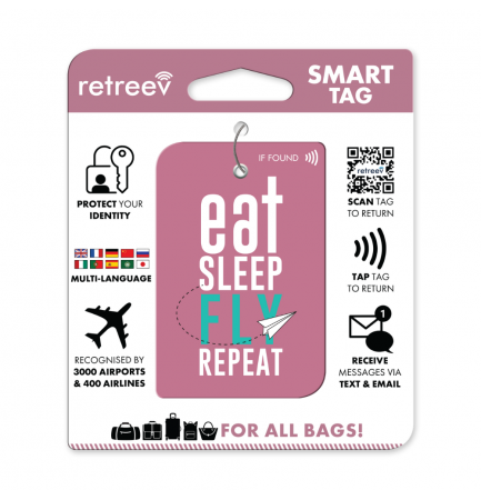 RETREEV SMART TAG EAT SLEEP FLY RETREEV SMART TAG EAT SLEEP FLY